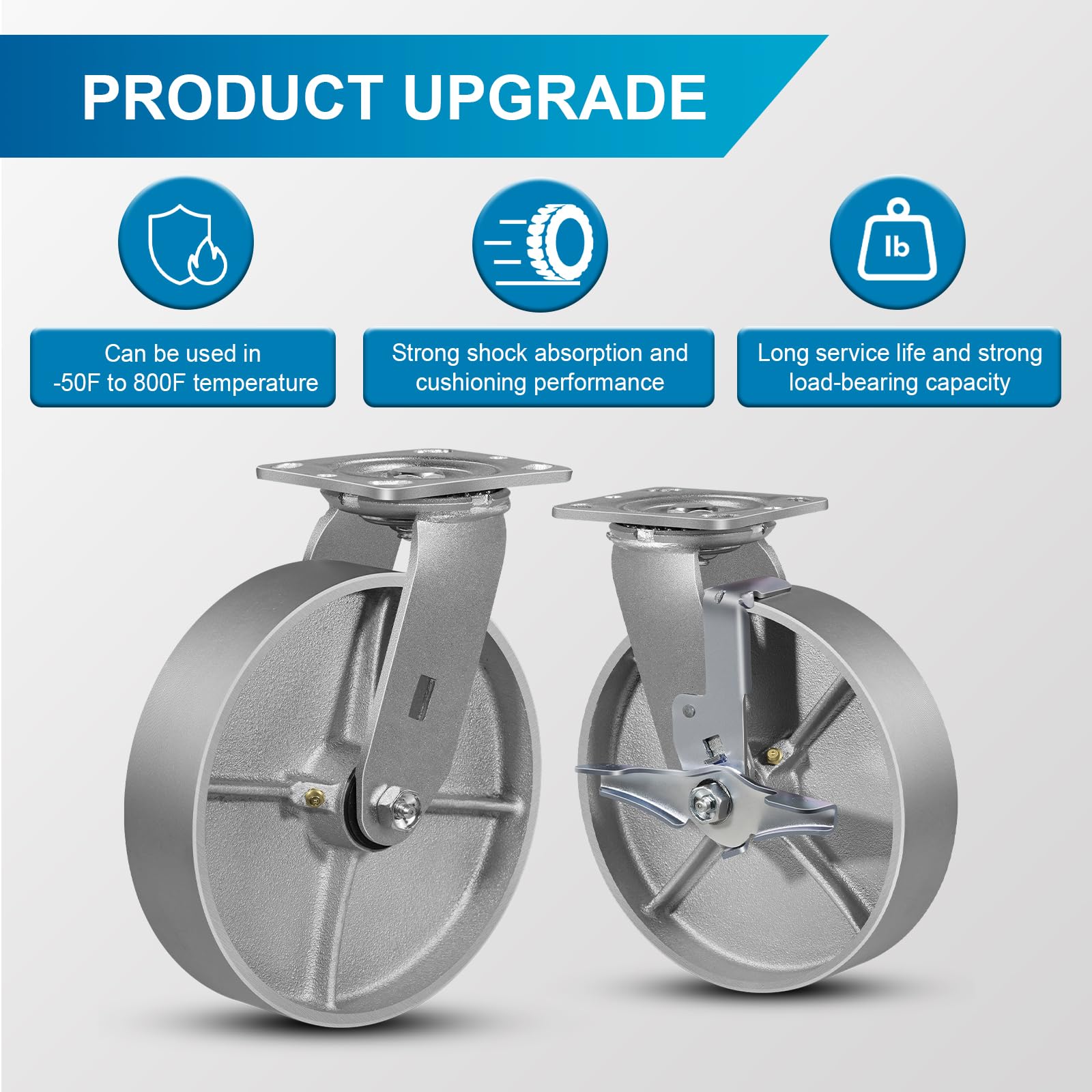 Heavy Duty Industrial Casters - Set of 4 -5 Heavy Duty Industrial Casters - Set of 4 -5