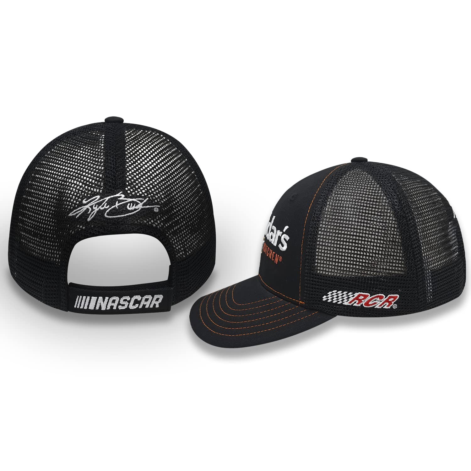 Kyle Busch Cheddars #8 2023 Sponsor Hat NASCAR Adjustable Racing Red Mesh Black Baseball Cap, Black, One size - Image 3