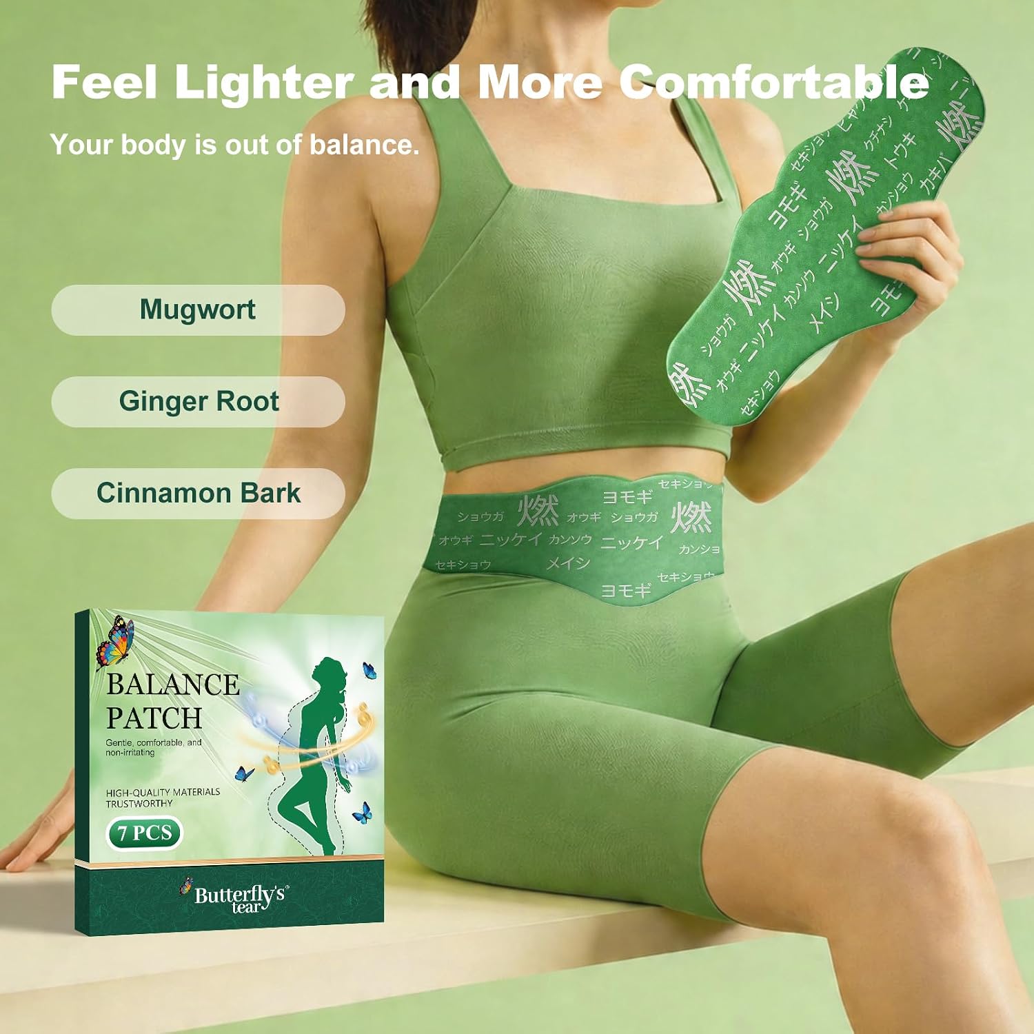 7 Count 2026 New Hanpo Japanese Herbal Body Patch,Balance Patches,100% Plant-Based Botanical Ingredients, Comfortable Adhesive Belly Patches for Women and Men image 2