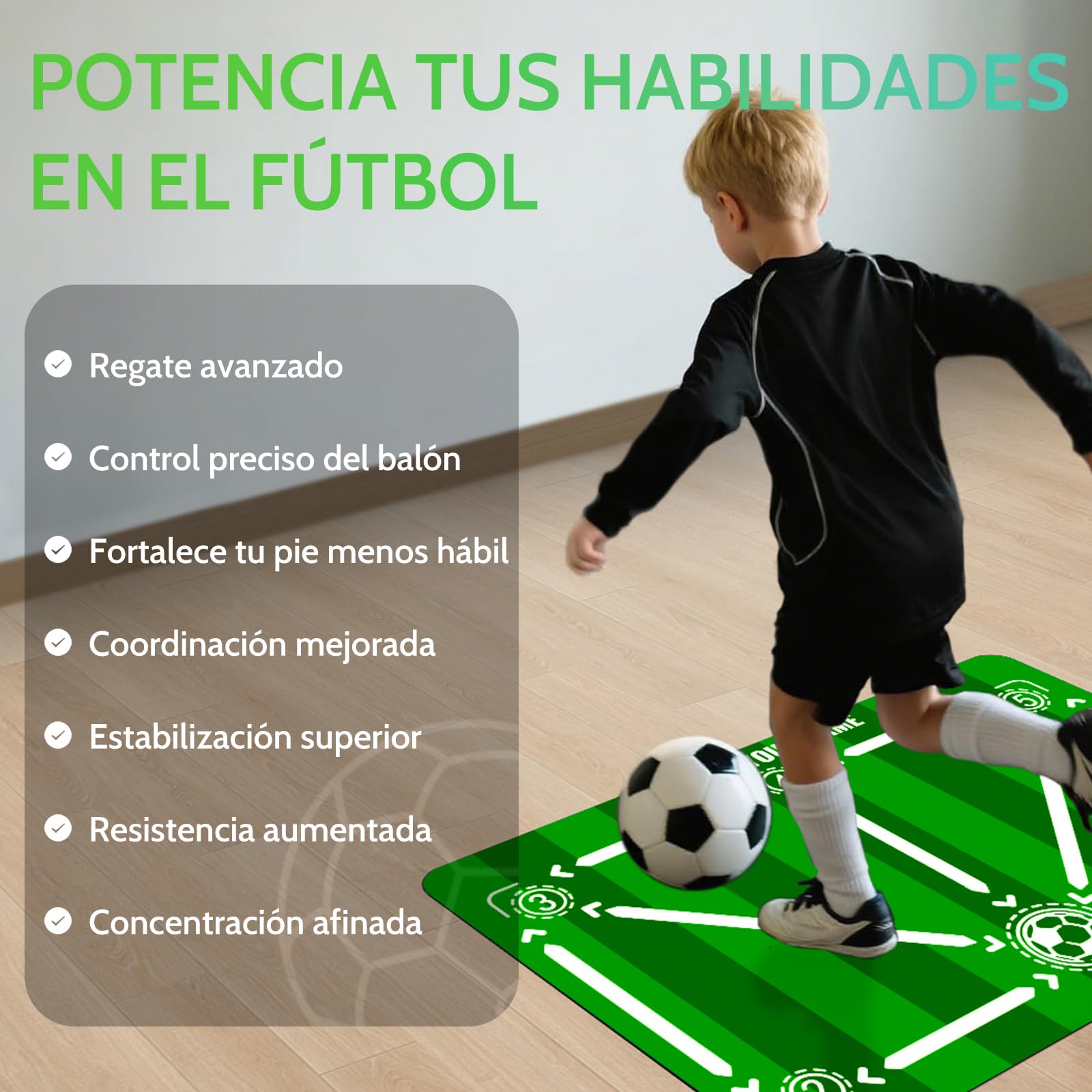 Alfombra Entrenamiento Futbol Con Kick Throw Trainer Didáctico 90x60cm Alfombra Futbol Entrenamiento Profesional – Tapete De Entrenamiento De Pasos, Manta De Campo De Esquinay Tapete De Fútbol