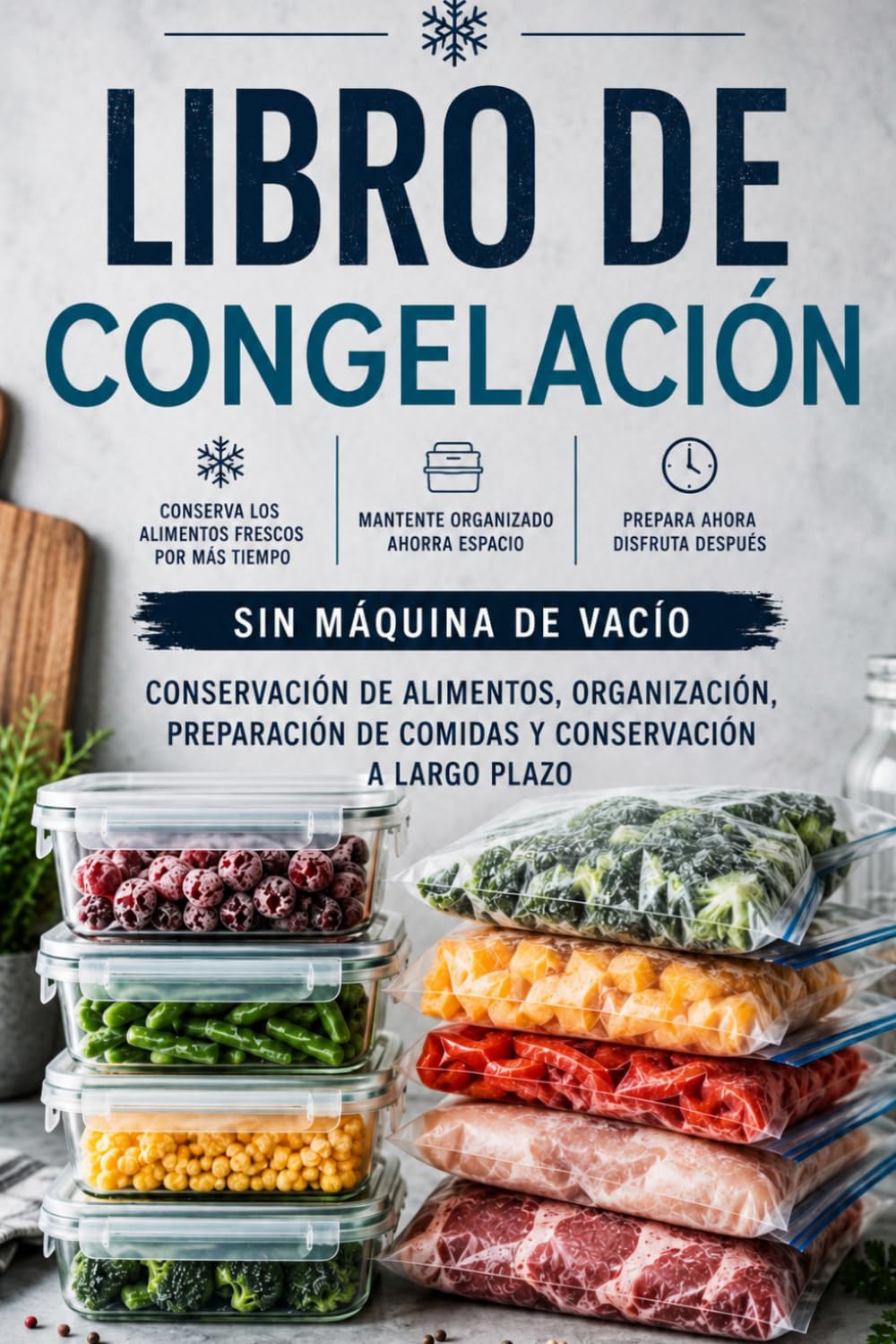 Libro de Congelación: Conservación de Alimentos, Organización, Preparación de Comidas y Conservación a Largo Plazo sin Máquina de Vacío para Verduras, Frutas, Carne y Platos Preparados
