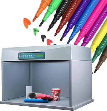5 Light Sources Assessment Cabinet Color Matching Box,Color Assessment Cabinet Color Matching Box,5 Types of Light Sources,for Identifying Color Differences and Fluorescent Calibration