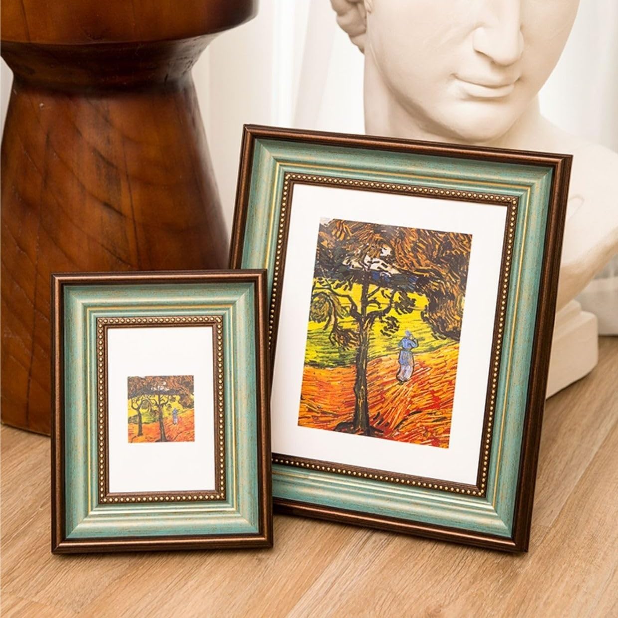 Wooden Photo Frames Can Be Used As Wall Mounts Or Desktop Keepsake Gifts(Blue,12-inch [25.3 * 30.3])
