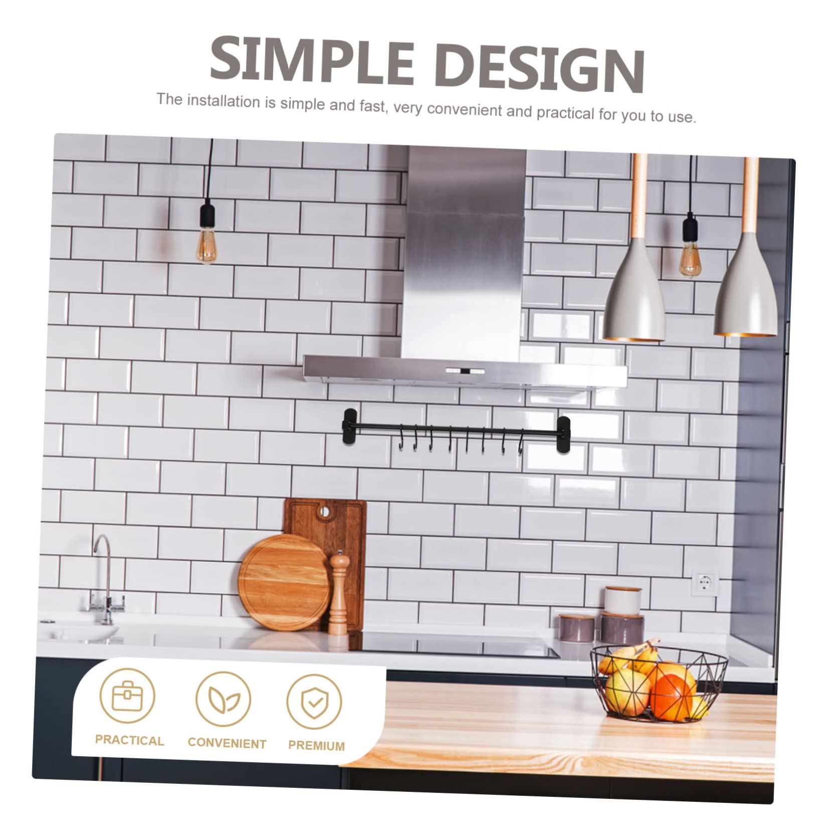 OSALADI 2pezzi Gancio Murale Alluminio Per Cucina e Bagno Supporto Multi-funzione Con Ganci Installazione Senza Design Elegante e Resistente Per Utensili e Abbigliamento