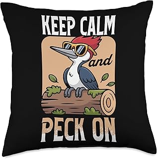 Ivory-Billed Woodpecker, Extinct & Endangered Woodpecker Throw Pillow