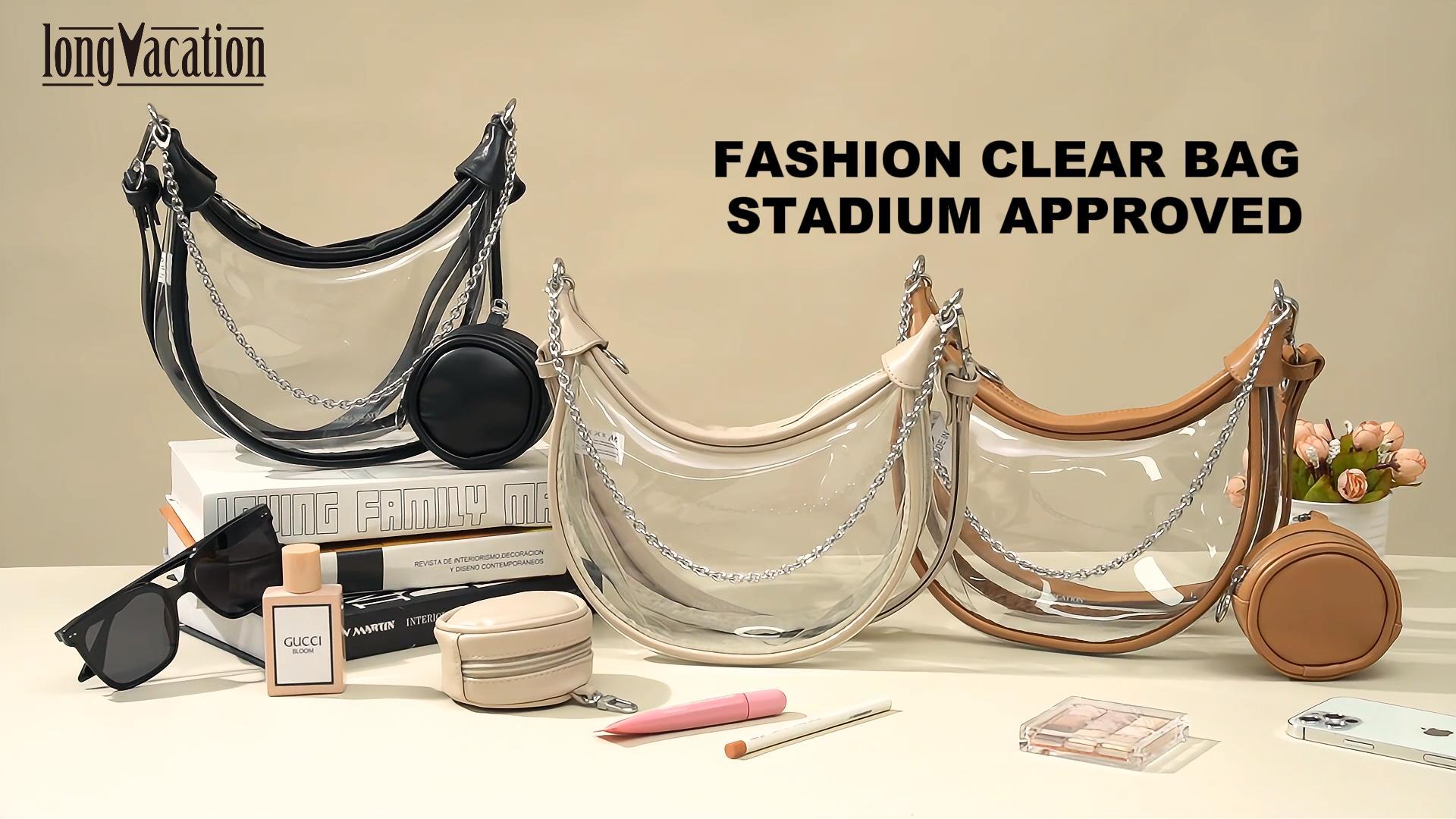 Amazon.com: LONG VACATION Clear Bag for Stadium Events, Clear