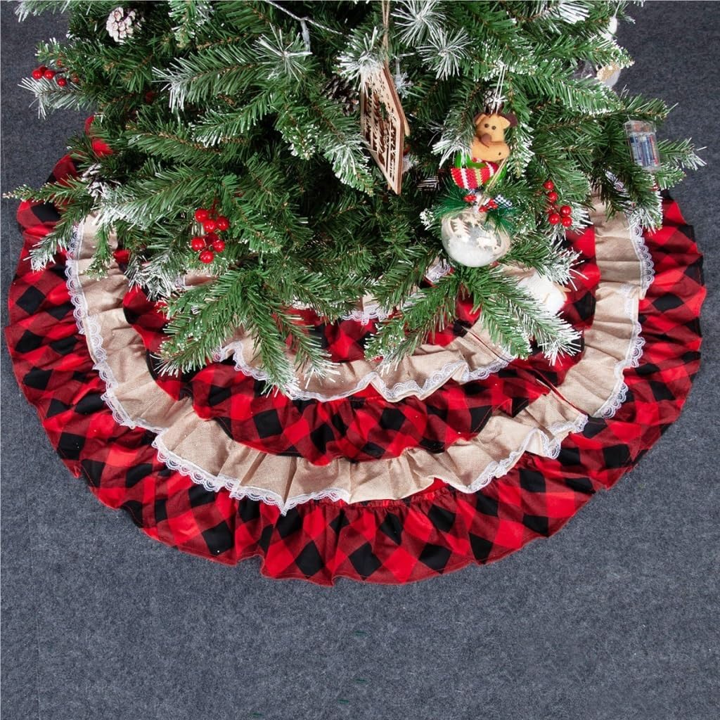 Tree Skirt Christmas Christmas Tree Skirt Christmas Plaid Tree Skirt Christmas Tree Skirt Plush Sequin Snowflake Tree Skirt Christmas Skirt Tree