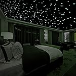 DAGOU Realistic 3D Domed Glow in The Dark Stars,606 Dots for Starry Sky, Home Decor Stickers for Kids Bedding Room(606 Stars) (2*Green)