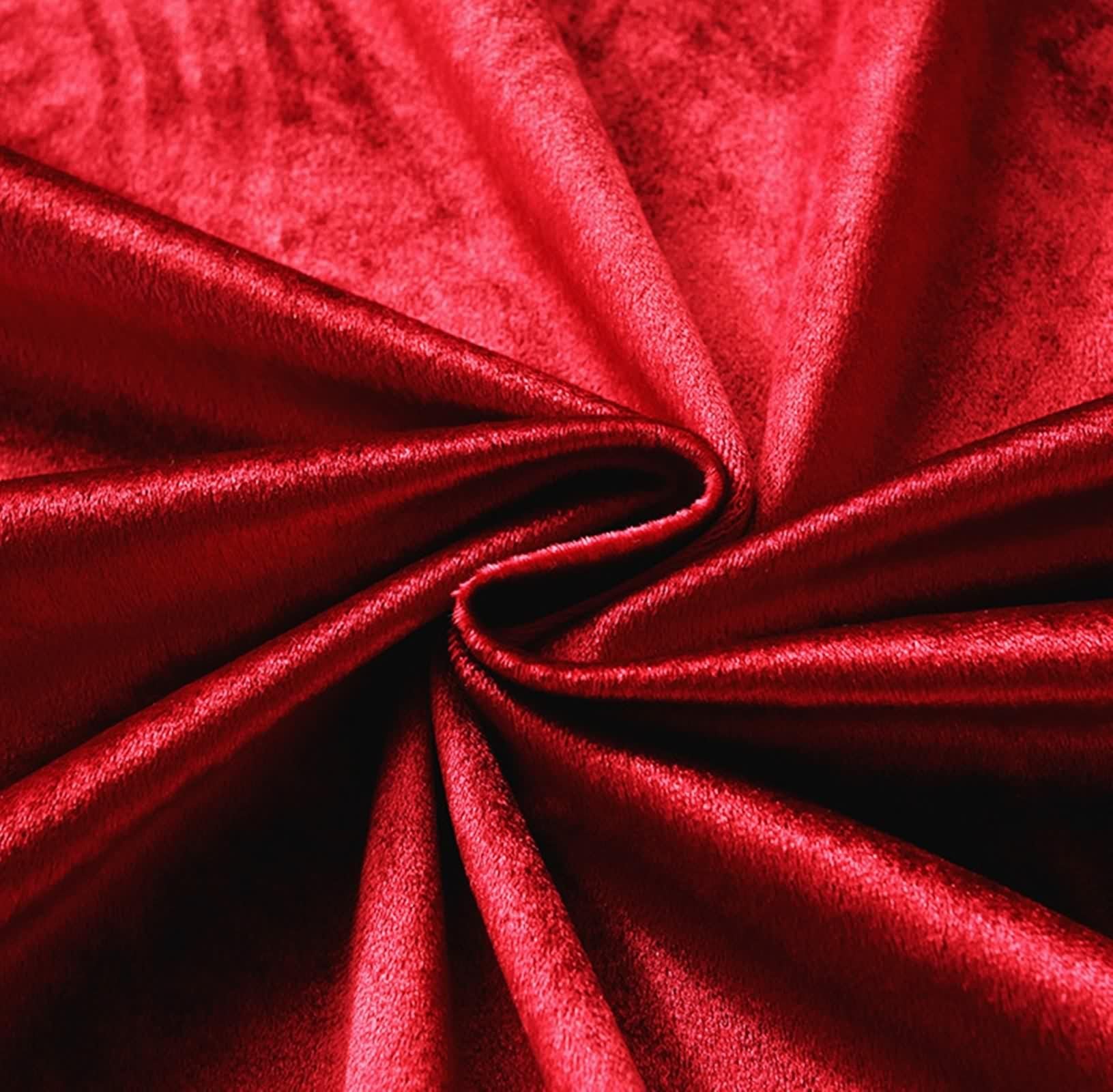 Tischdecke Rot Polyester, Tischdecke Klein Samt mit Quaste Tischtuch 140X160CM für Küche Wohnzimmer Esszimmer