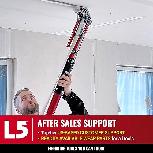 Miniatura 7 de LEVEL5 - Juego completo de cinta y acabado para paneles de yeso – Conicidad automática, cajas planas de 10"/12", cabezales angulares de 3"/3.5",