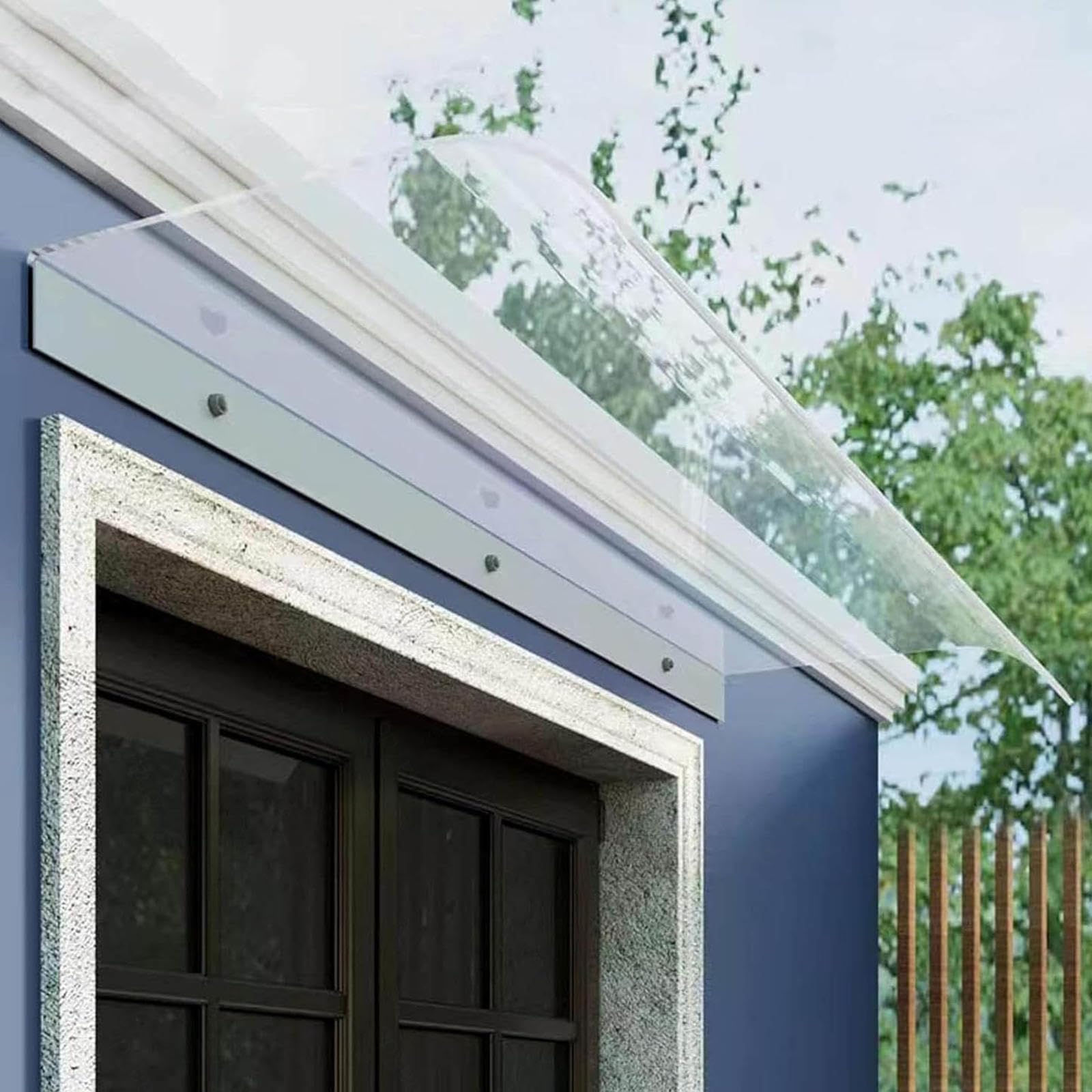 GJMSSMY Transparent Door Canopy Awning, Multi-Size Outdoor Shelter for Doors and Windows, Durable Polycarbonate Roof Cover, A-40x70cm, Weather-Resistant Protection