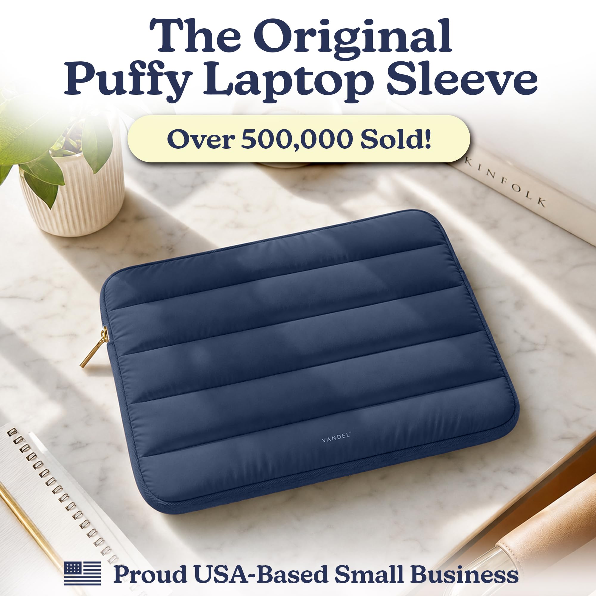 Vandel - Funda acolchada original para portátil de 15-16" para mujer y hombre, funda para MacBook Pro de 16", diseño bonito, funda de transporte para ordenador de 15,6" para Apple, Asus, Dell y HP