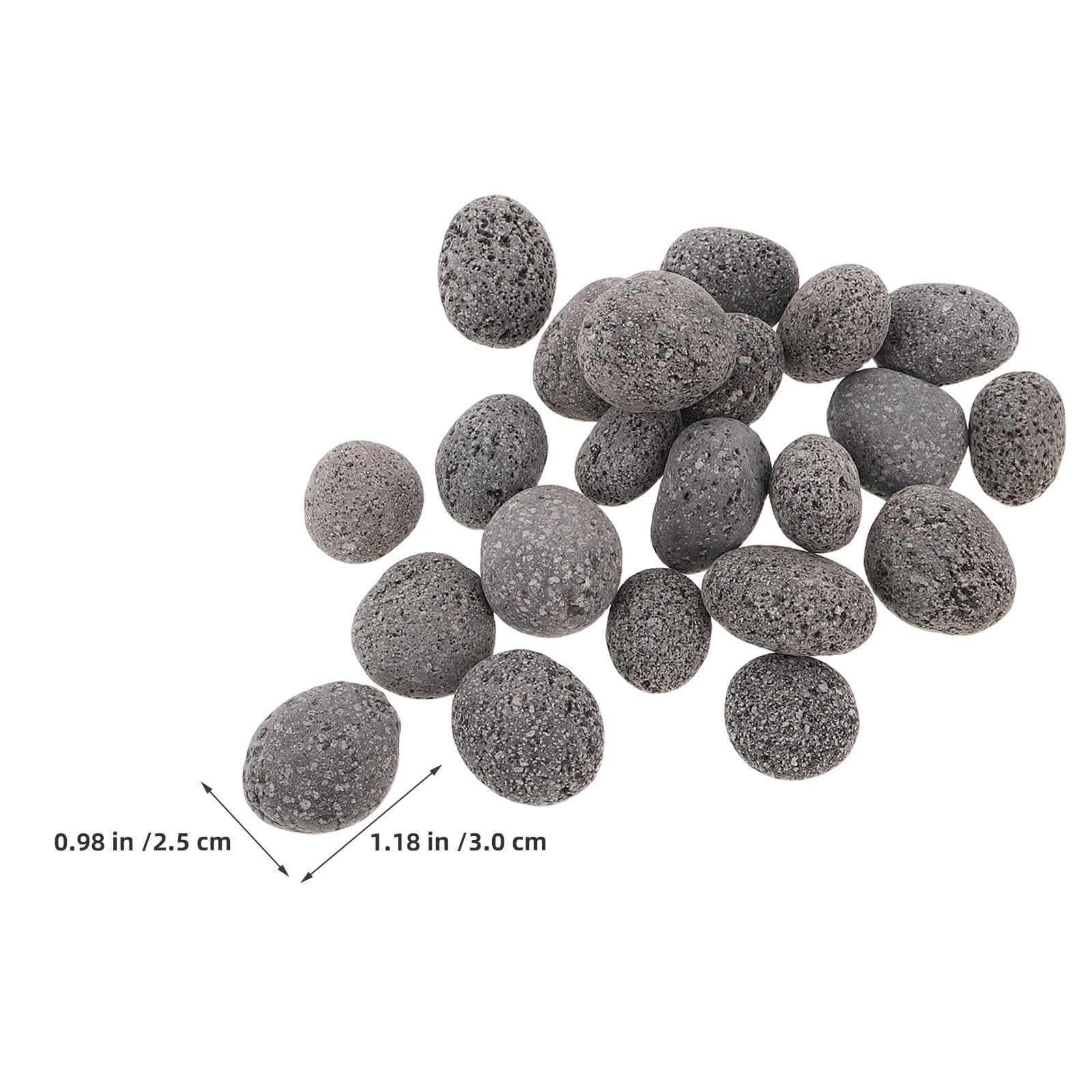Amosfun Saunasteine aus Bruchfestem Stein 4,19 Lbs pro Beutel mit Feiner Wärmespeicherung für Saunaofen und Entspannende Saunaaufgüsse