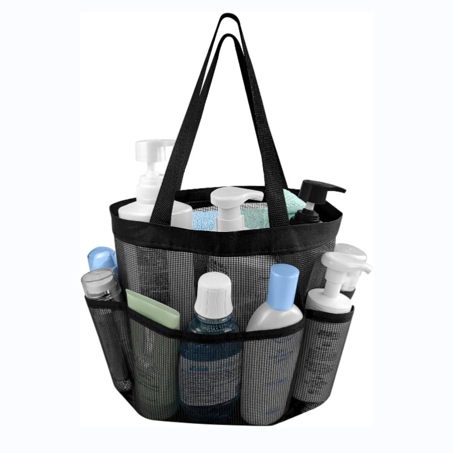 TQQEPOOL Portable Mesh Shower Caddy Bag Foldable Mesh Shower Tote Bag Mesh Shower Caddy for College Dorm Gym