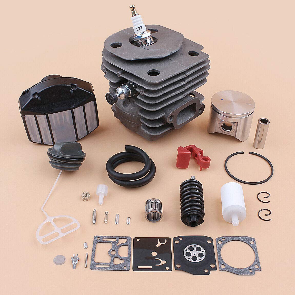 Kit de reparación de carburadores de pistón de cilindro de 47 mm para motosierra Jonsered CS2156 2159