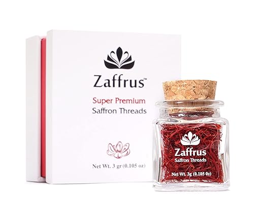 Zaffrus - Hilos de azafrán rojo súper premium para cocinar arroz azafrán risotto paella tahdig té leche dorada 0105 onzas