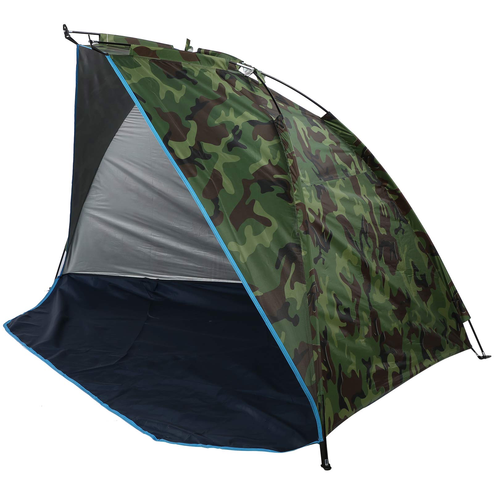 BuyWeek Angelzelt, Outdoor Camping Zelt Tragbarer Wasserdichter Tarnung Sonnenschirm 2 Personen Zelt für Angeln Camping Picknick