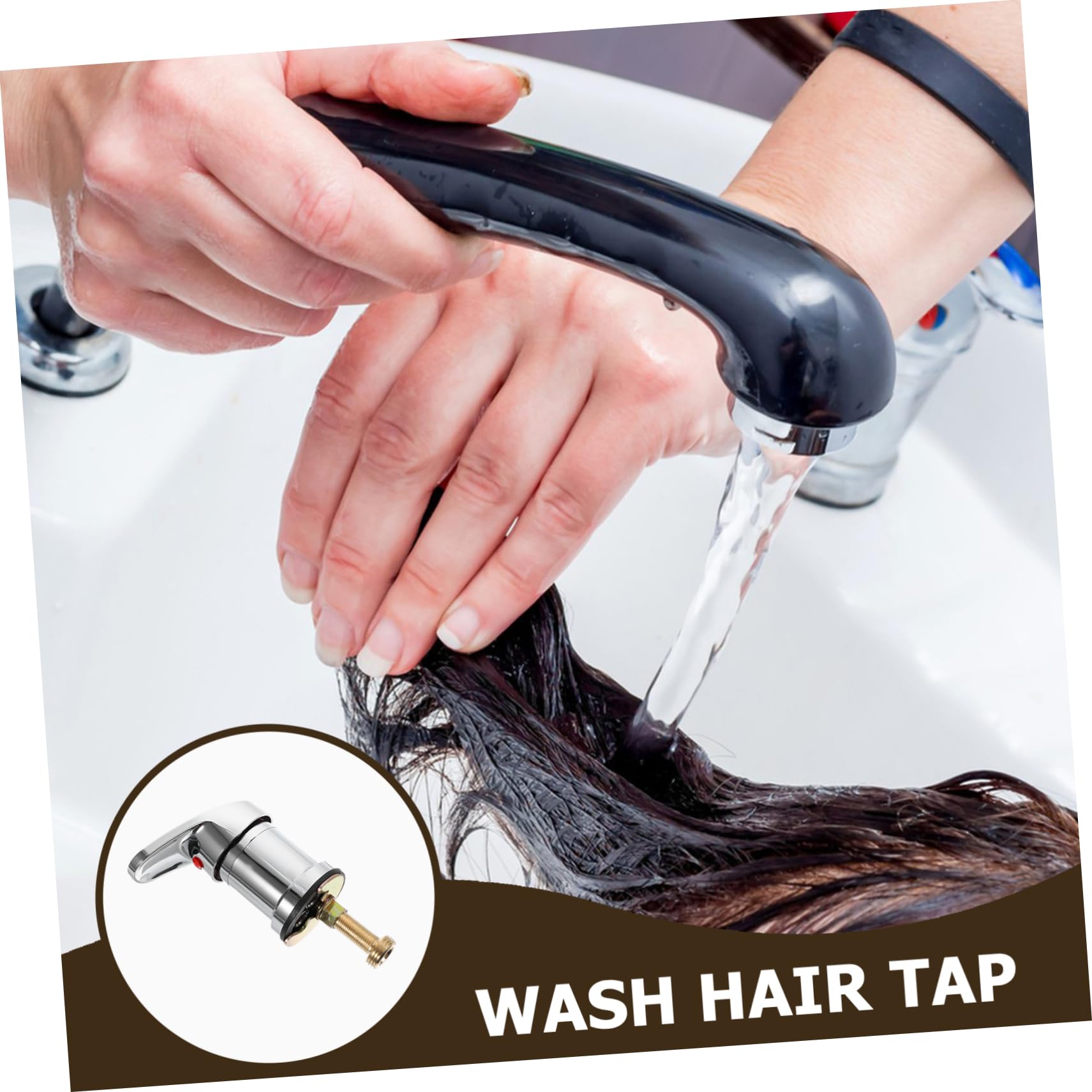 SHINEOFI Rubinetto Per Shampoo Professionale Miscelatore Fredda Accessorio Parrucchiere Design Ergonomico e Facile Controllo Temperatura Per Lavaggio