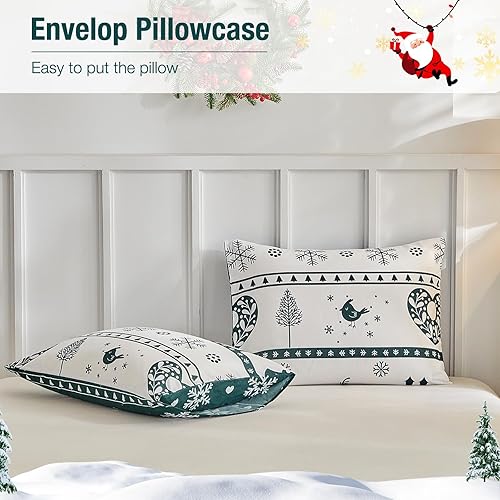 Miniatura 201 de Lekesky Juego de funda de edredón tamaño King, de microfibra suave, bohemio, azteca, azul, bohemio, con cierre de cremallera, lazos en las esquinas