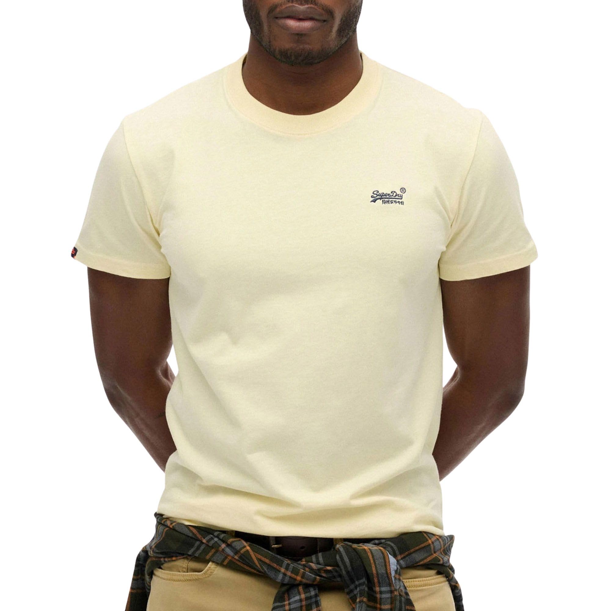 Superdry Essential Logo EMB Tee M1011245A Pastel Yellow/Navy M
