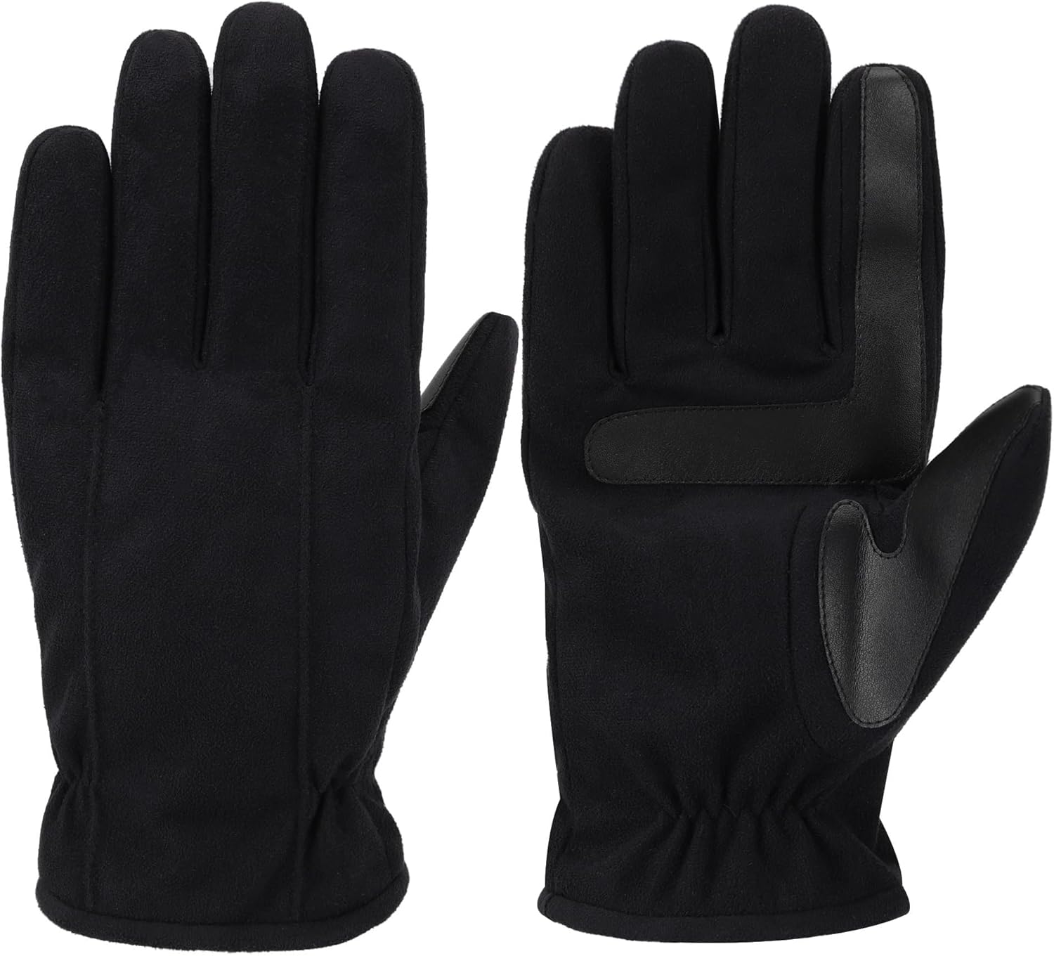 isotoner mens Water Repellent Dual Lined Microfiber Touchscreen Gloves - Image 5