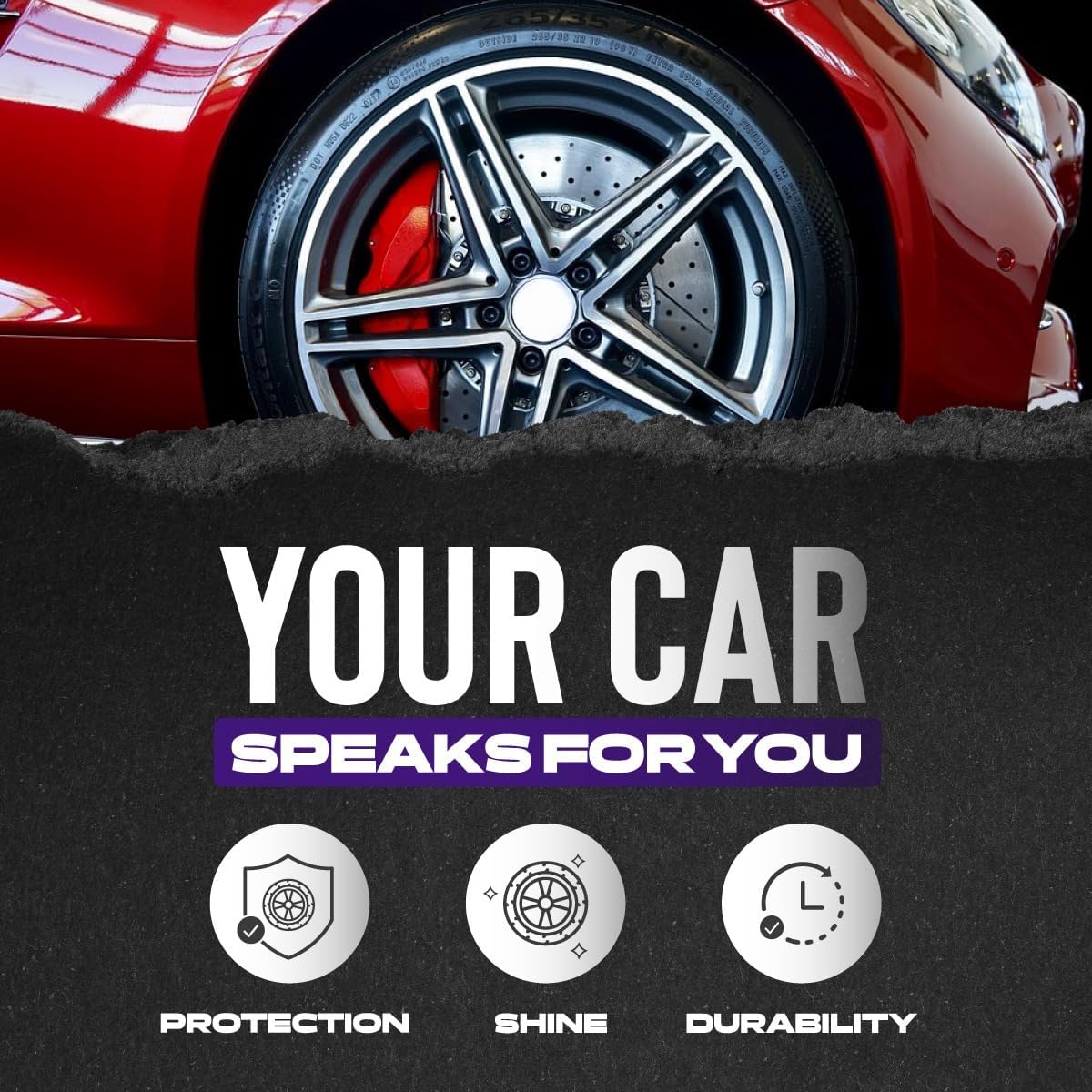 Untouchable TireShine Spray Spray 4PK – Long-Lasting Wet Tire Finish for Deep Gloss & Protection – Waterproof, No-Sling Formula, Easy Application Tire Shine & Cleaner (52 oz Total) - Image 3