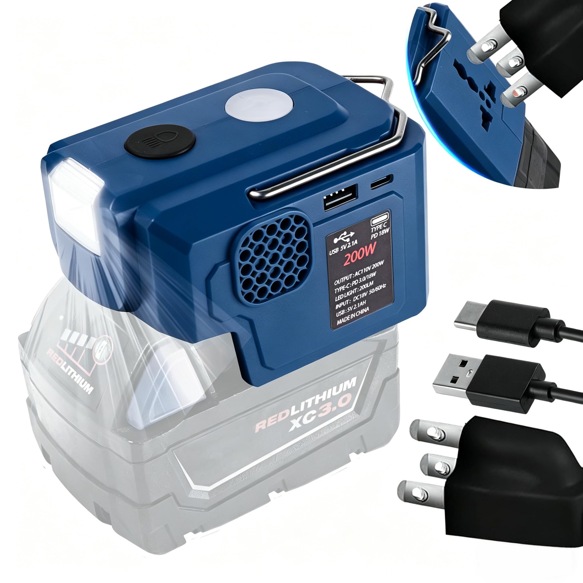 Amazon.co.jp: マキタ18Vバッテリー対応 200Wパワーインバーター DC18V