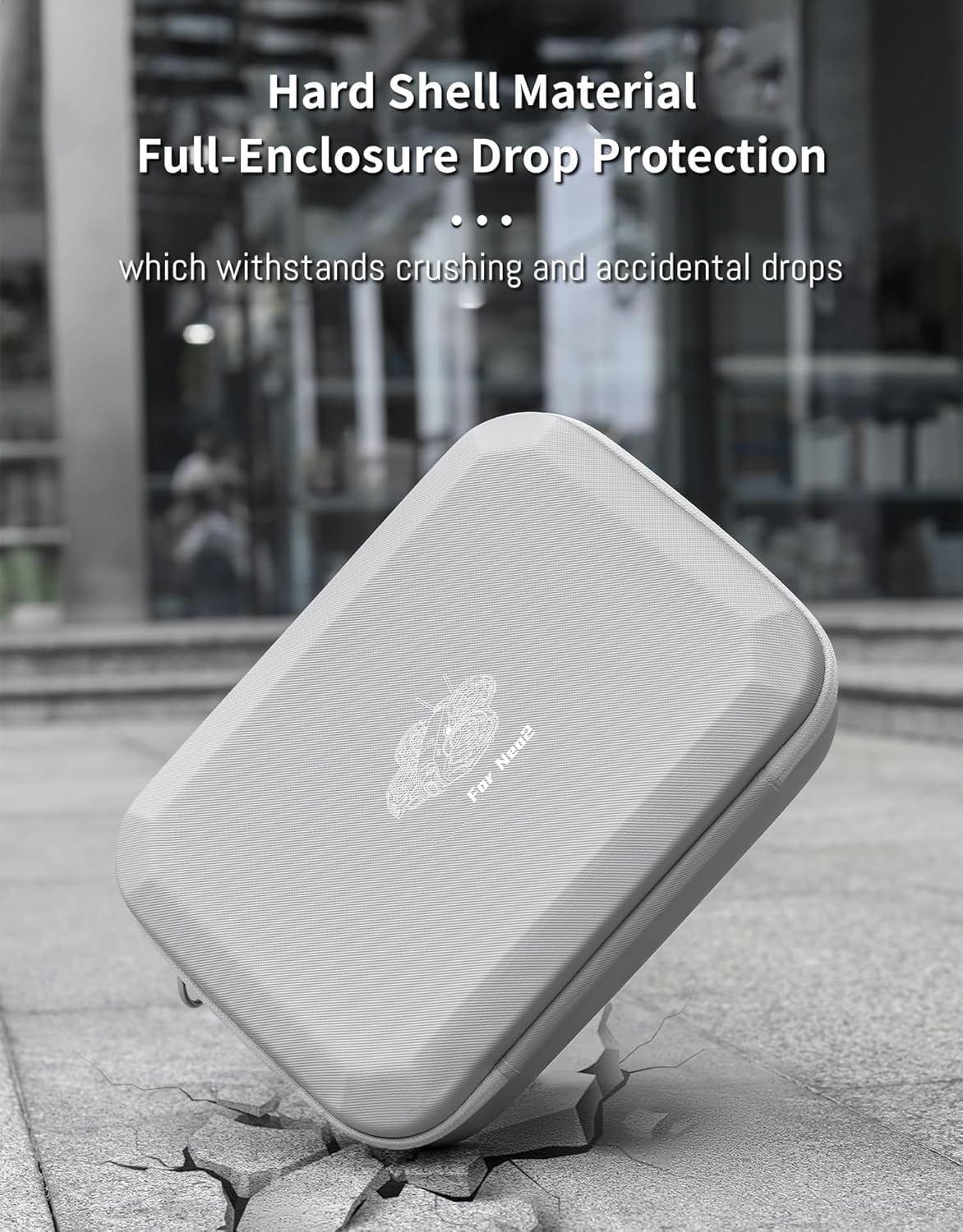 M.G.R.J® Carrying Case for DJI Neo 2 Drone, Waterproof & Anti-Slip Portable Shoulder Bag for DJI Neo 2 Fly More Combo Drone and Compatible with RC-N3/RC-N Remote Controller (Hard|PU Leather|Grey) — Amazon image 6