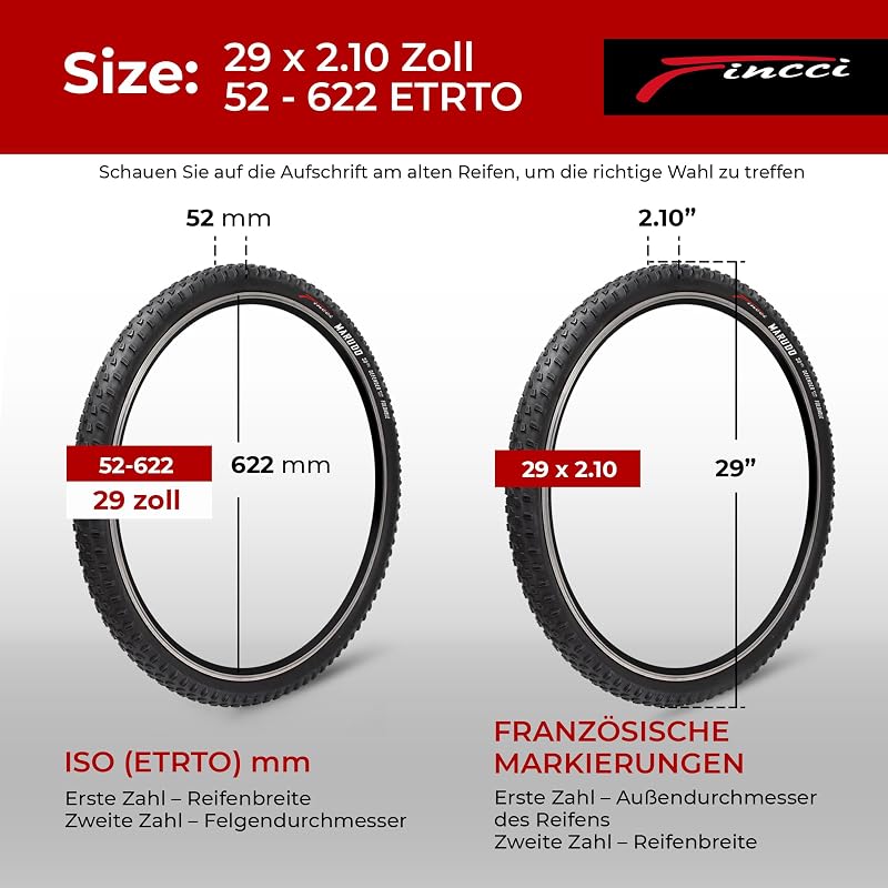 Fincci 29 Zoll MTB Kerékpárgumi 2db Kevlar Pannenschutz 52-622 Fekete