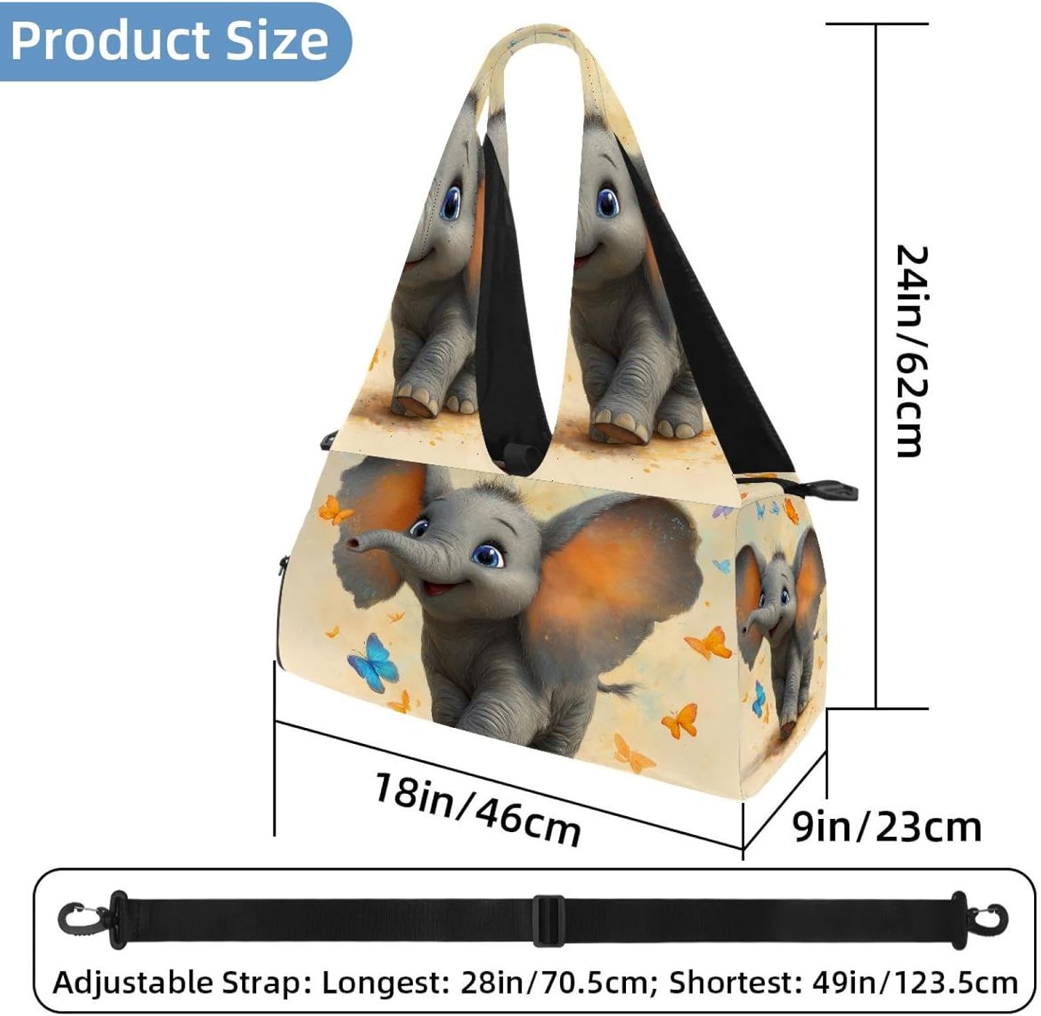 Yoga Mat Bag, Gym Workout Bag with Shoe Compartment, Rabbit Florals Pilates Bag for Women, Quick Access Storage Yoga Tote Bag for Sports Travel Office