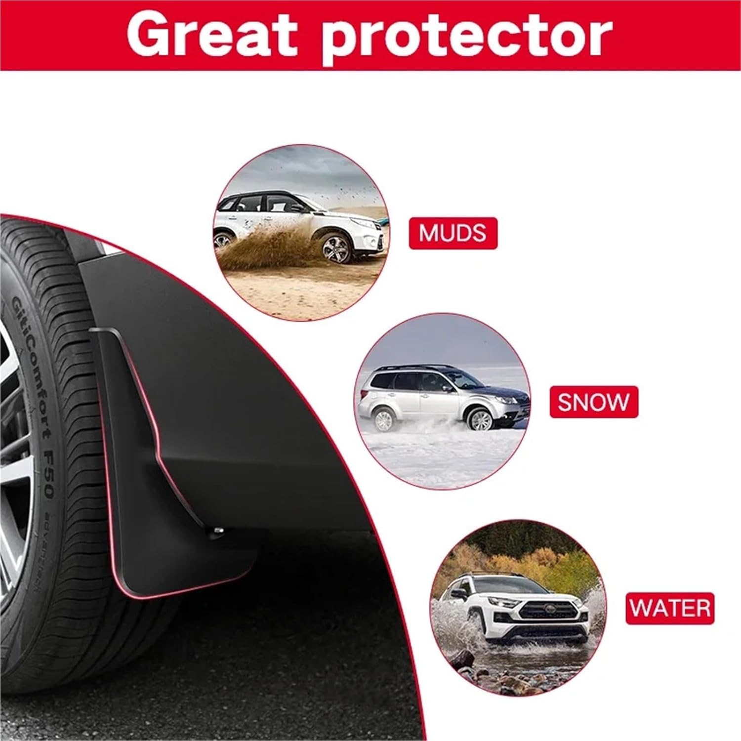 MudFlaps Compatible with Volvo XC60 Hybrid 2023 Mudguards Mud Flaps Splash Guards Front Rear Wheels Fender Car Accessories 4Pcs