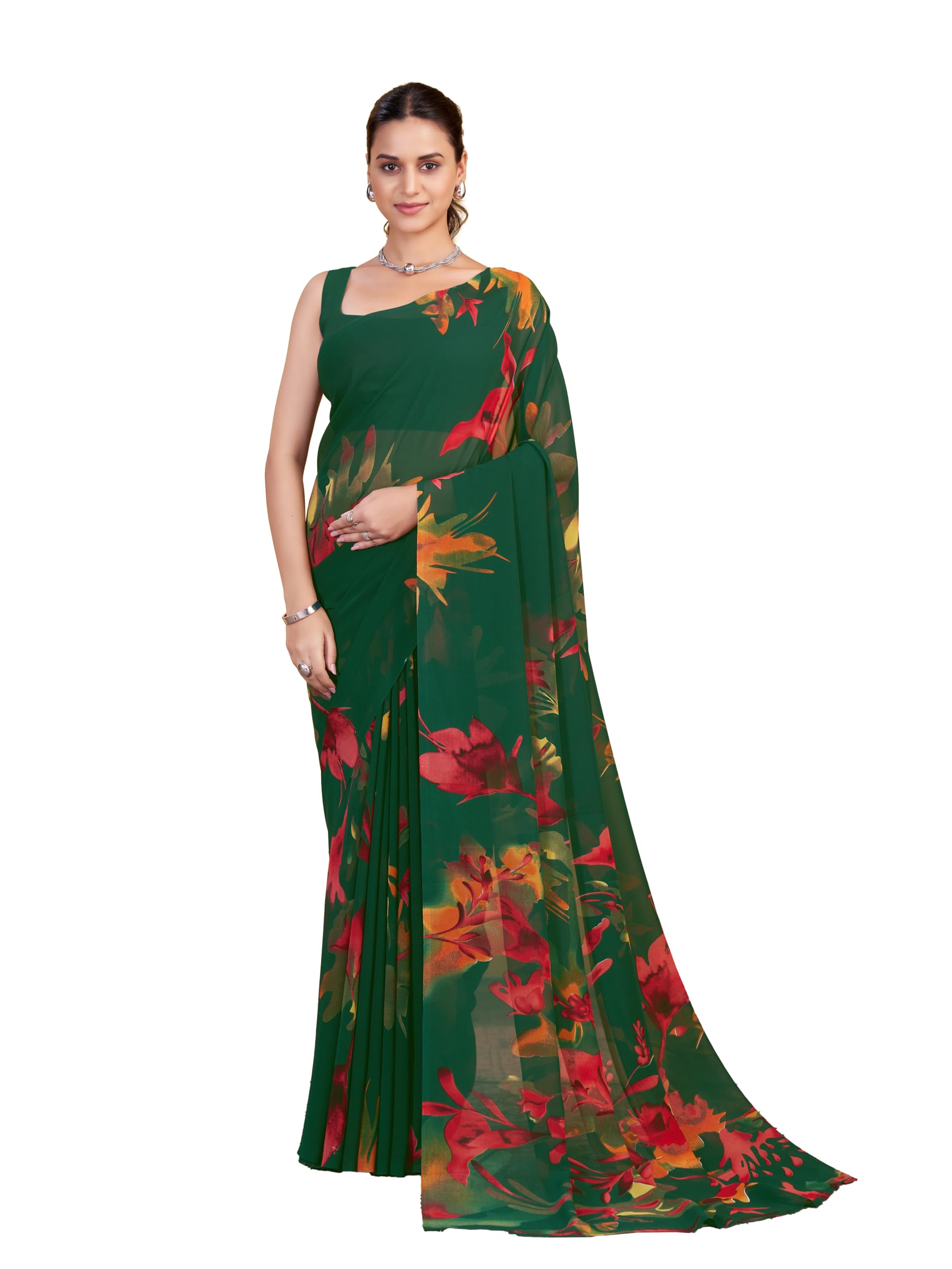 garden vareli Georgette Floral Printed Saree-picture-29