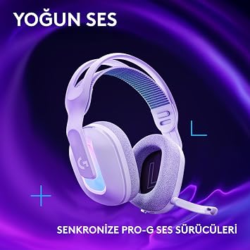 Logitech G G522 LIGHTSPEED Kablosuz Oyuncu Kulaklığı, LIGHTSYNC RGB Aydınlatmalı, Senkronize PRO-G Ses, Hafif ve Konforlu Tasarım, Beyaz