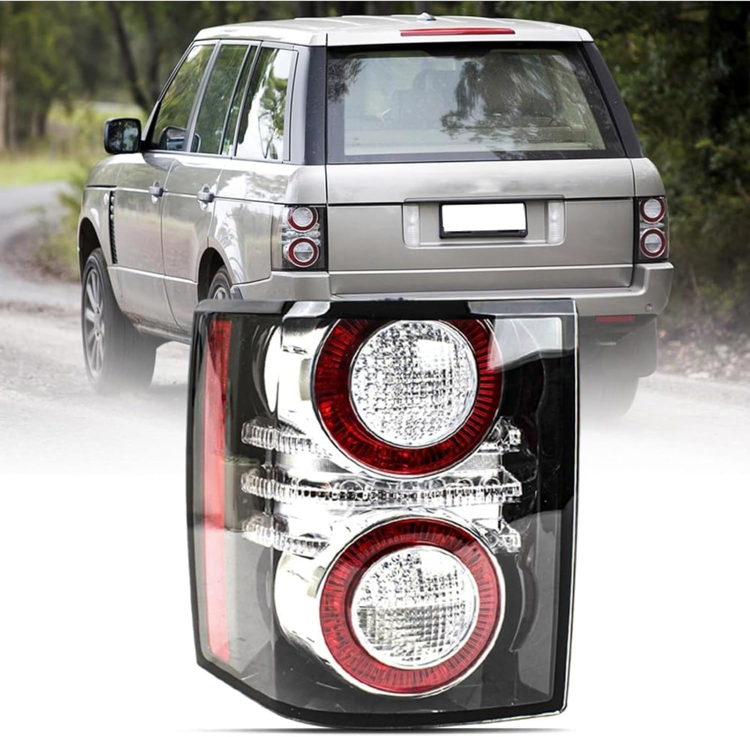 Tail Light Fit for 2010 2011 2012 Land Rover Range Rover HSE Vogue L322, Red Rear Tail Light Lamp Light Replace for LR031758 LR028515 (Left Driver Side)