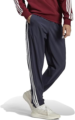 Vista 3 de adidas Aeroready Essentials - Pantalones cónicos tejidos con 3 rayas para hombre