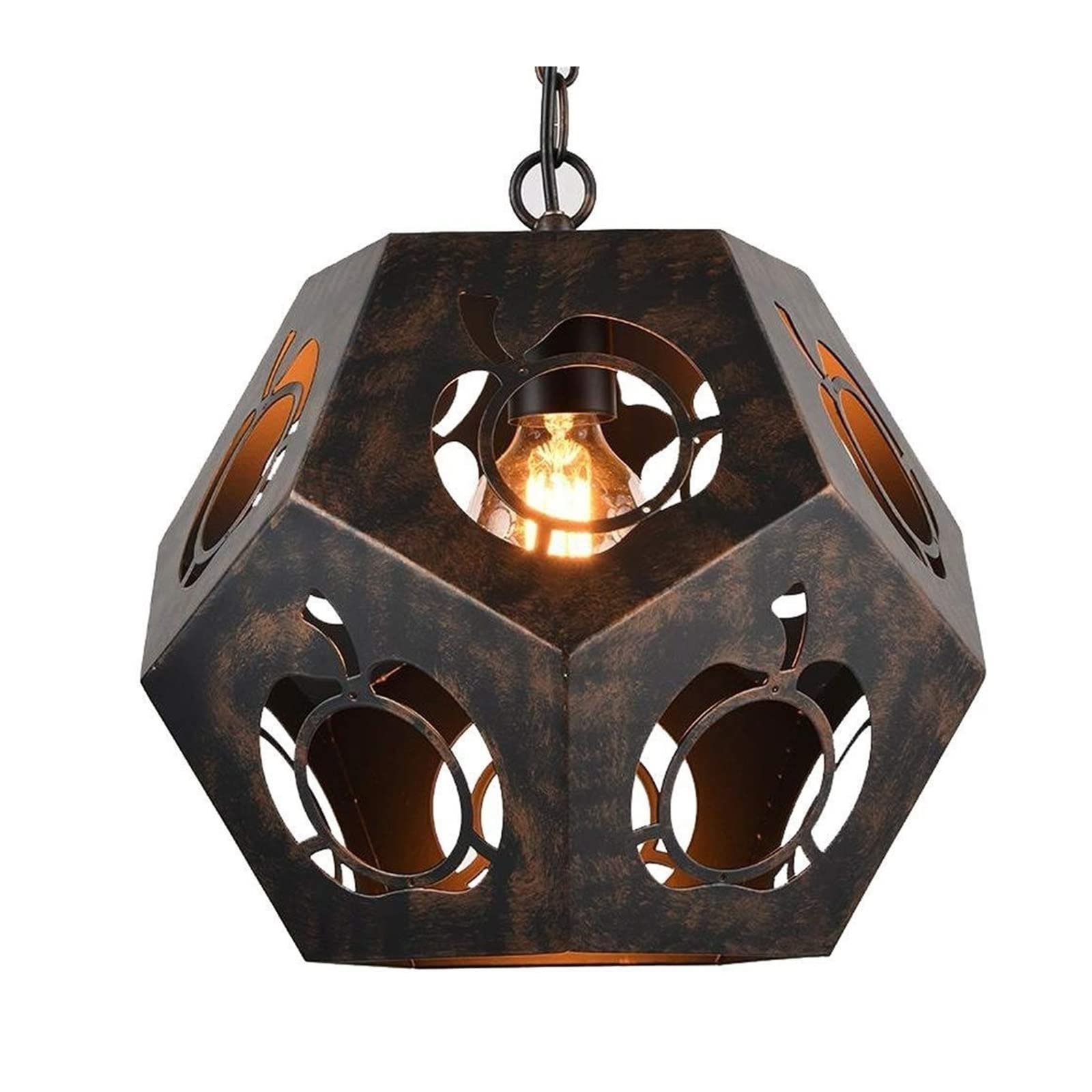 Lustre industriel en métal façonné style atelier d'architecte