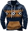 Muscularfit Customized Light Hoodies for Men Fall Fashion Ethnic Print Graphic Pullover Sweatshirts Casual Long Sleeve Hooded