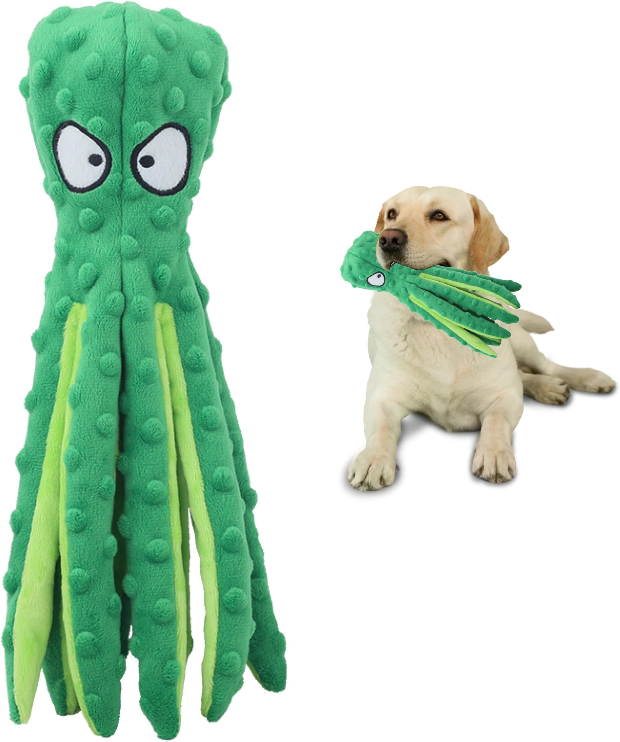 CPYOSN Squeaky Dog Toys, No Stuffing Crinkle Plush Chew Toys for Puppy