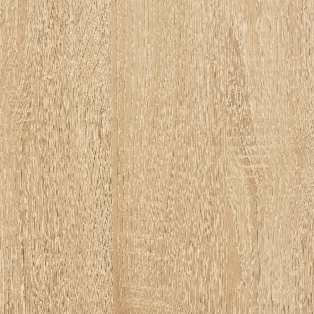 Mangloder - Armadietto per dischi in rovere Sonoma in legno e ferro, 85 x 38 x 48 cm, con molto spazio per dischi in vinile, per soggiorno, home theater e gaming