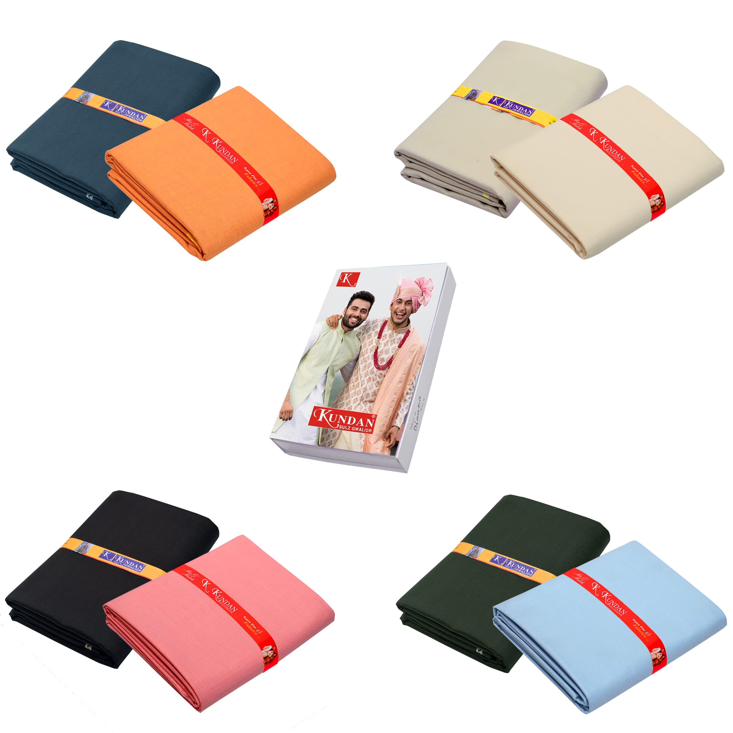 KUNDAN SULZ GWALIOR Men's Cotton Shirt & Trouser Fabric Combo Set (Pack of 4 Pant and Shirt Pieces)-picture-13
