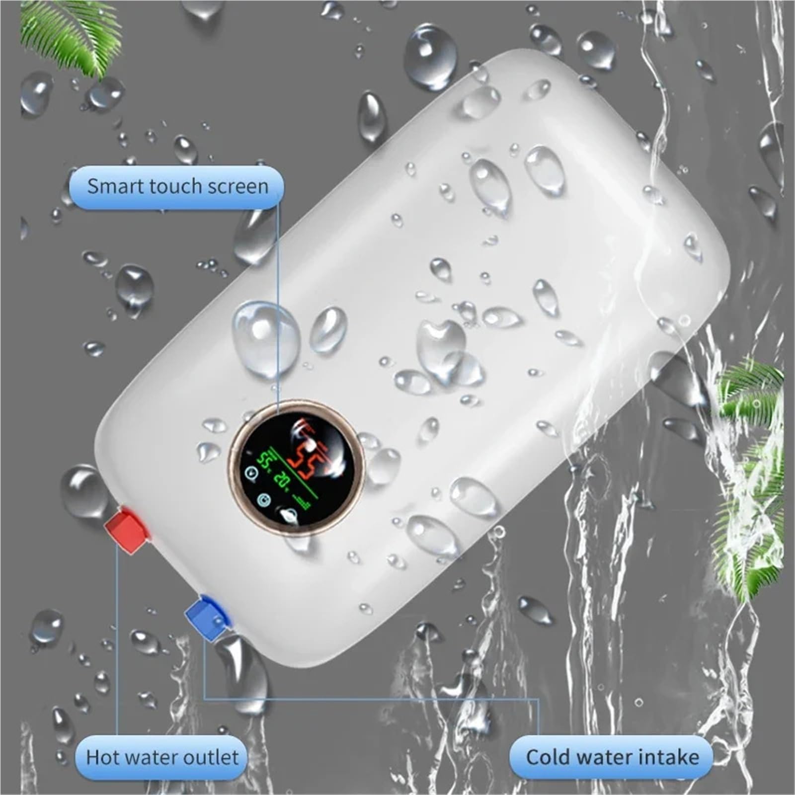 Calentador de agua instantáneo, Calentador de agua eléctrico instantáneo for baño, cocina, debajo del fregadero, for ducha, escuela, apartamento y oficina