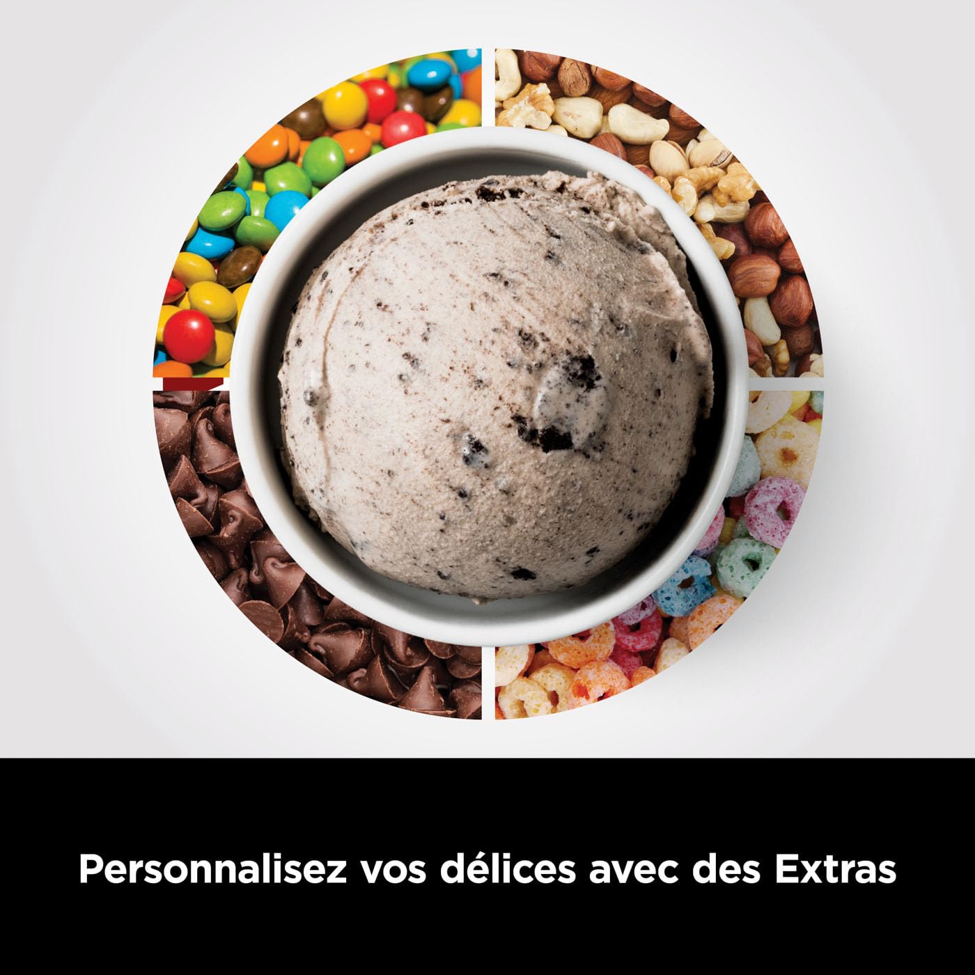 Ninja Creami Machine a glace et Sorbetière, 7 programmes, 3 pots avec couvercle, Livre de recette, Pièces Amovibles Lavables au Lave-Vaisselle, Noir/Cuivre NC300EUCP