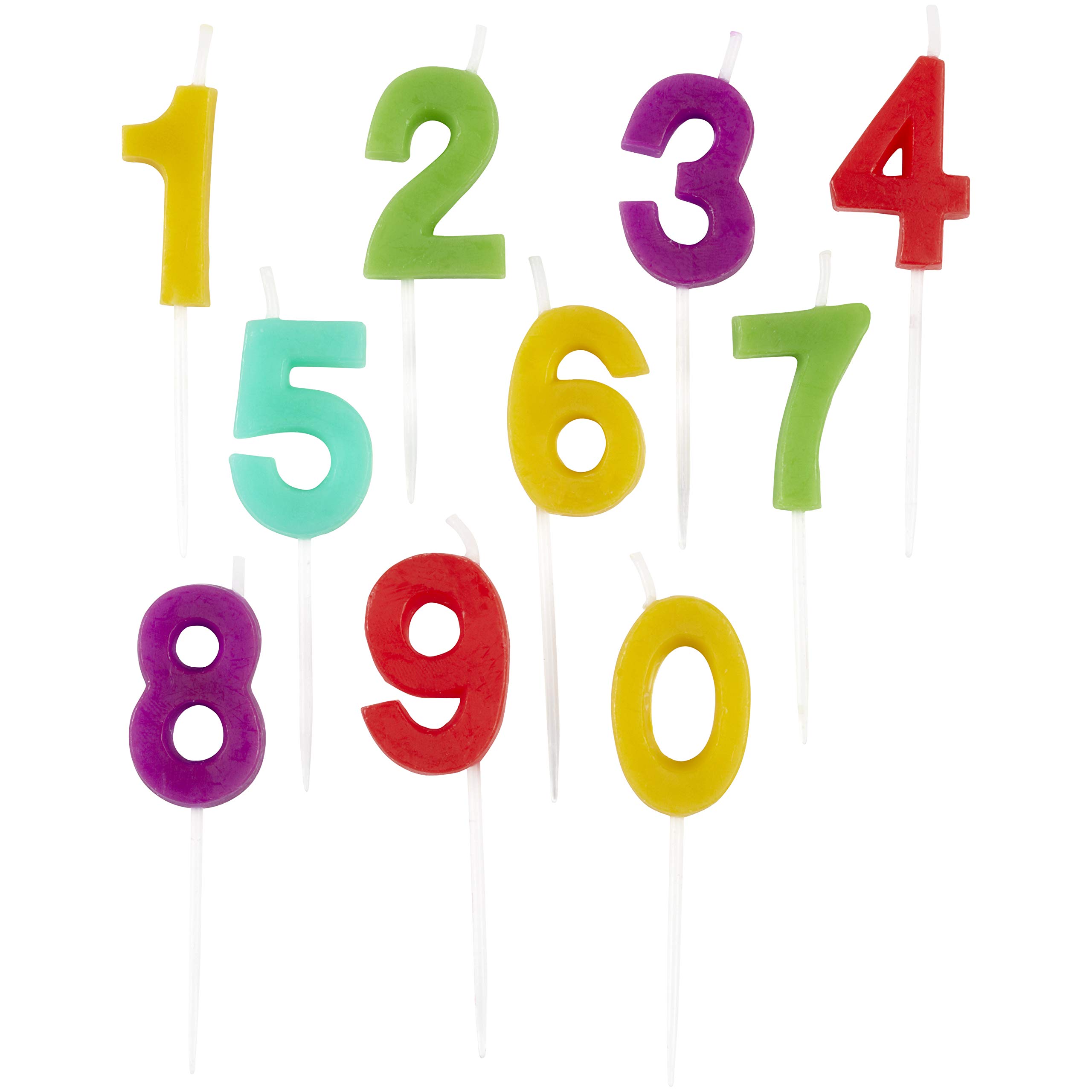 Amazon.com: Wilton Rainbow Number Birthday Candle Set, Number