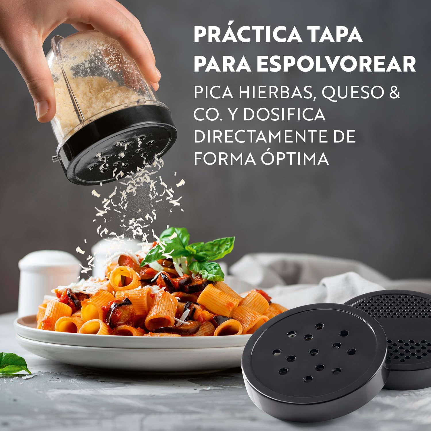 GOURMETmaxx Mr. Magic Batidora Con Pack de Accesorios XXL | 18 Piezas | Tapas Herméticas | Procesador de Alimentos Para Batidos, Smoothies y Más