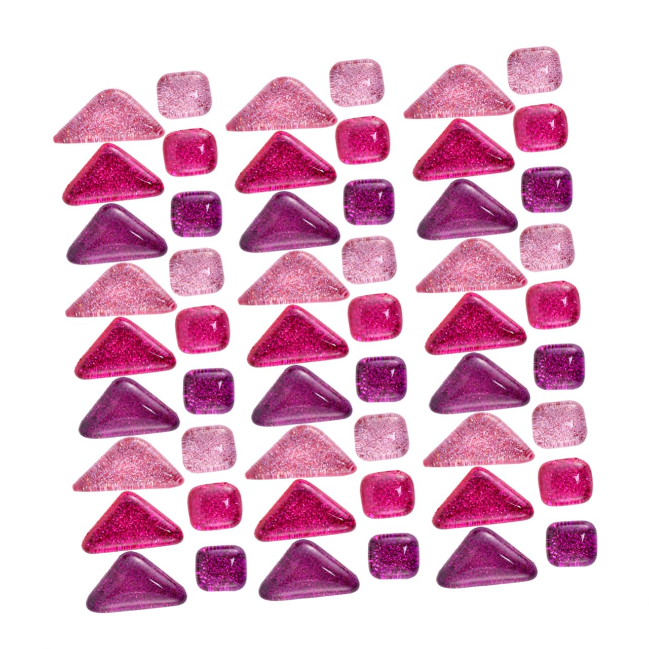 NUOBESTY 3 Packs Diy Mosaic Stone Colored Vases Glitter Mosaic Tiles Mosaic Crafts Supplies Colorful Vases Crafts Stained Glass Supplies Bright Child Glitter Powder Glass Sheet