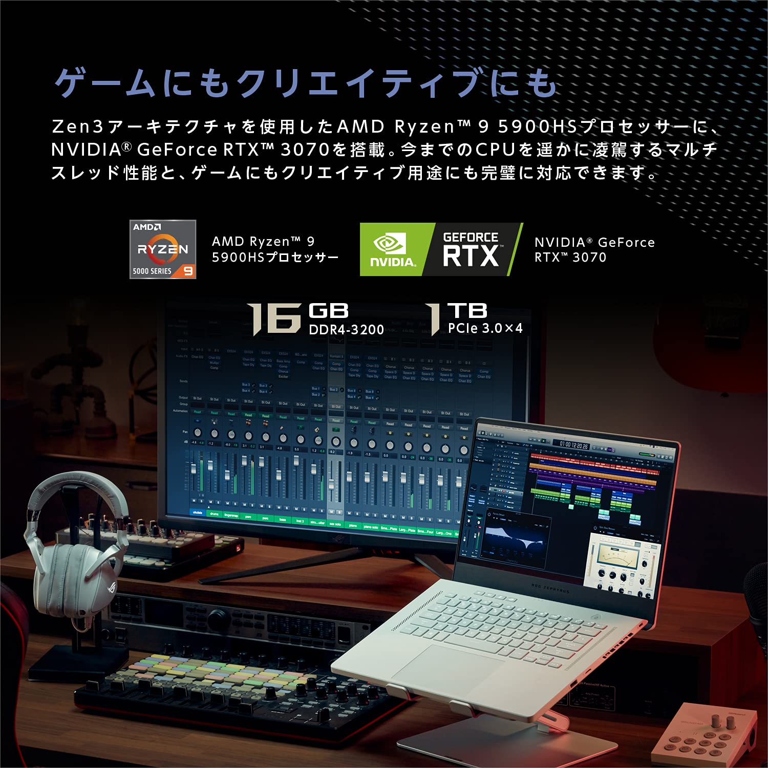Amazon.co.jp: ASUS ゲーミングノートパソコン Zephyrus G15 GA503QR 