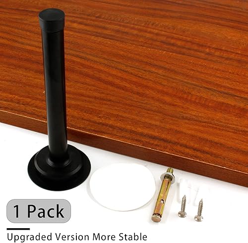 Miniatura 3 de 1 tope de puerta de 6 pulgadas, tapón de puerta largo autoadhesivo para puerta, tope de puerta de acero inoxidable con amortiguación de sonido, tope