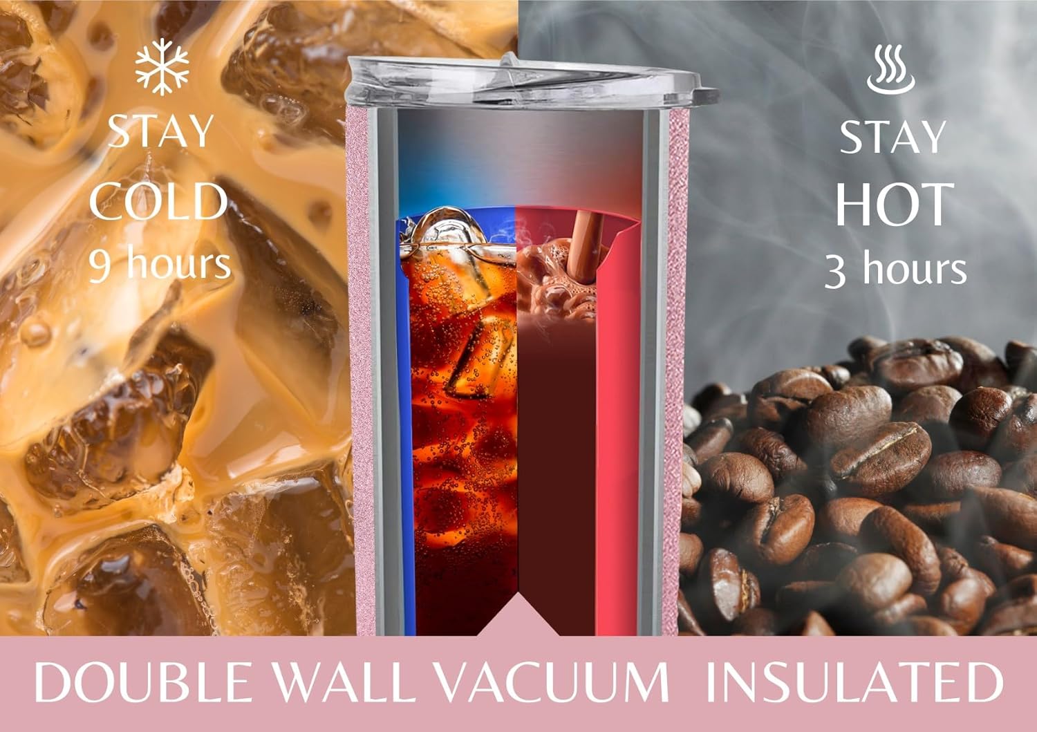 Onebttl Hair Stylist Gifts For Women, Female, Her - Hairapist Love is in the Hair - 20oz/590ml Stainless Steel Insulated Tumbler with Straw, Lid, Message Card - (Glitter Rosegold) - Image 5