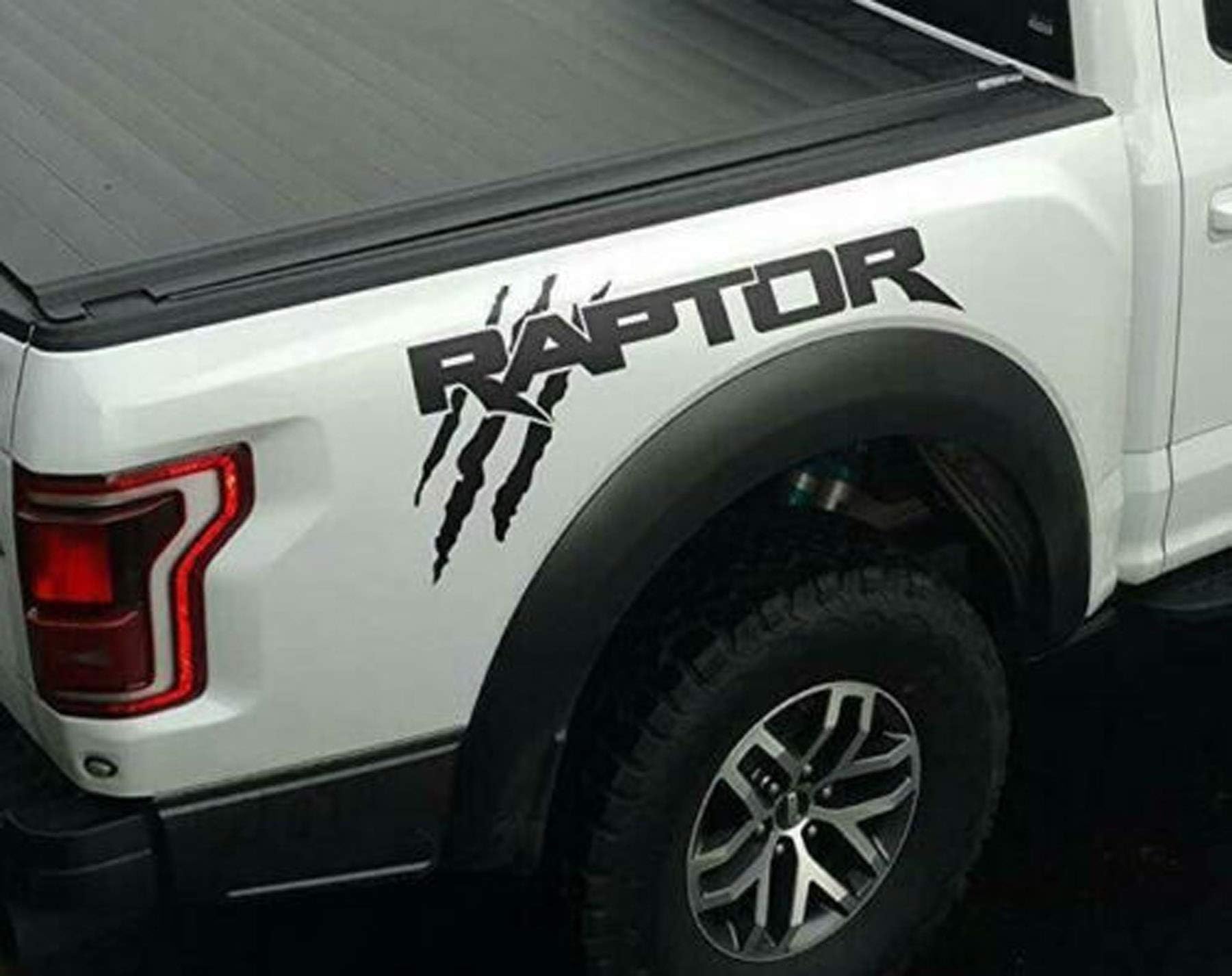 Raptor Side Solid claw decals Scratch SVT graphics sticker Ford F150 Truck bed Set