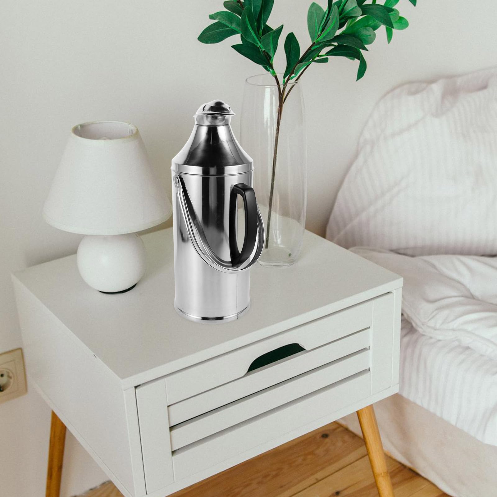 INOOMP Bouteille D'eau Isotherme avec Poignée 3.2l en Acier Inoxydable Grosse Capacité et Isolation Thermique Maison Voyages